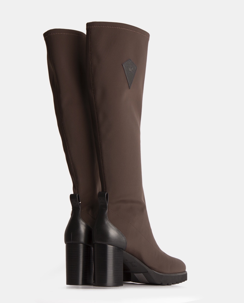 Botas de mujer en tejido tecnológico elástico - Farrutx - Ébano Ébano-2