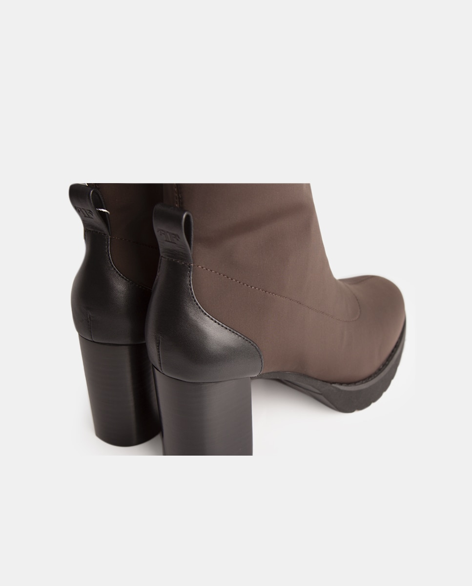 Botas de mujer en tejido tecnológico elástico - Farrutx - Ébano Ébano-4