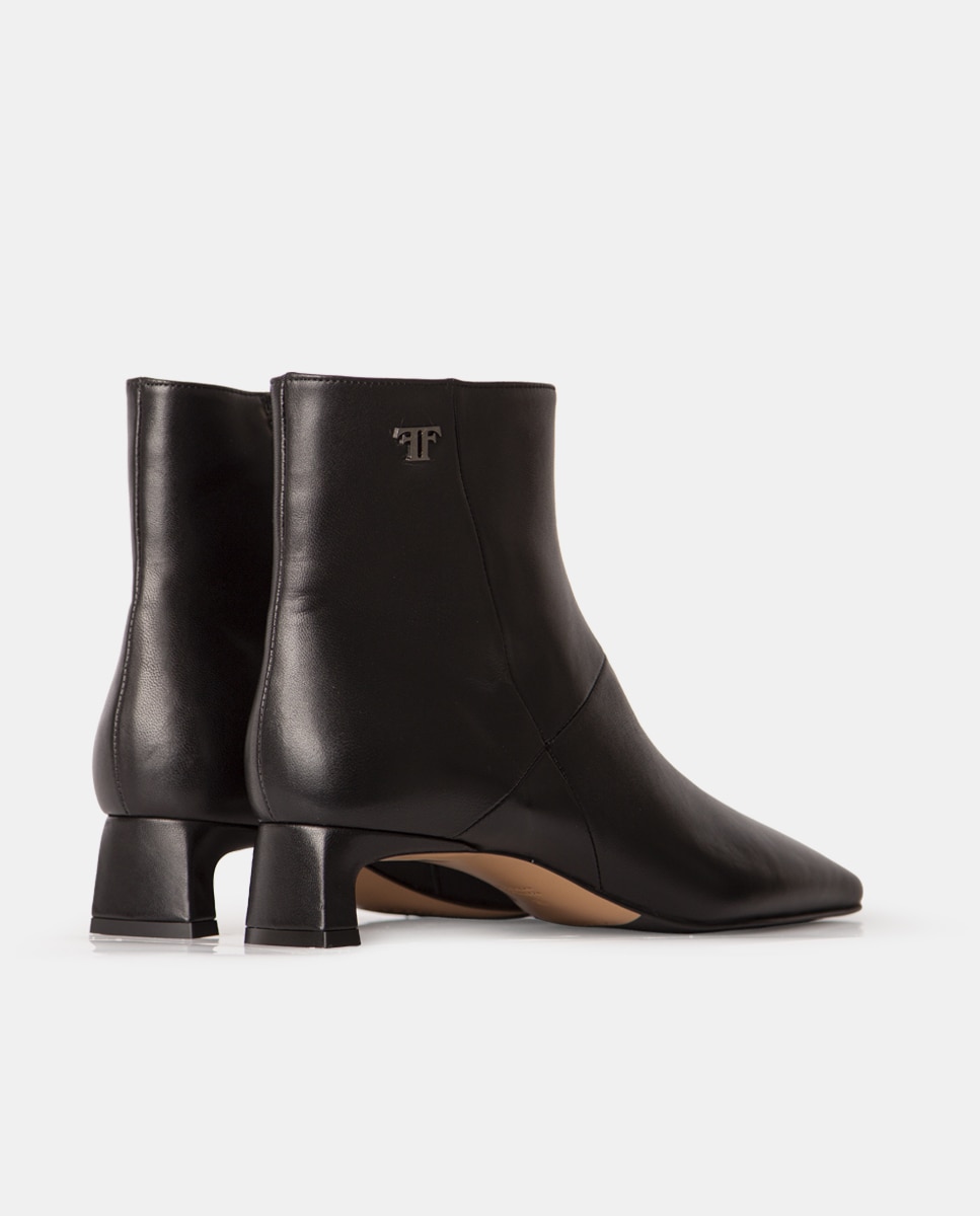 Botines de mujer de napa con cierre de cremallera interior - Farrutx - Negro Negro-2