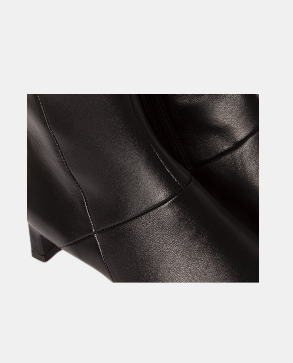 Botines de mujer de napa con cierre de cremallera interior - Farrutx - Negro Negro-4