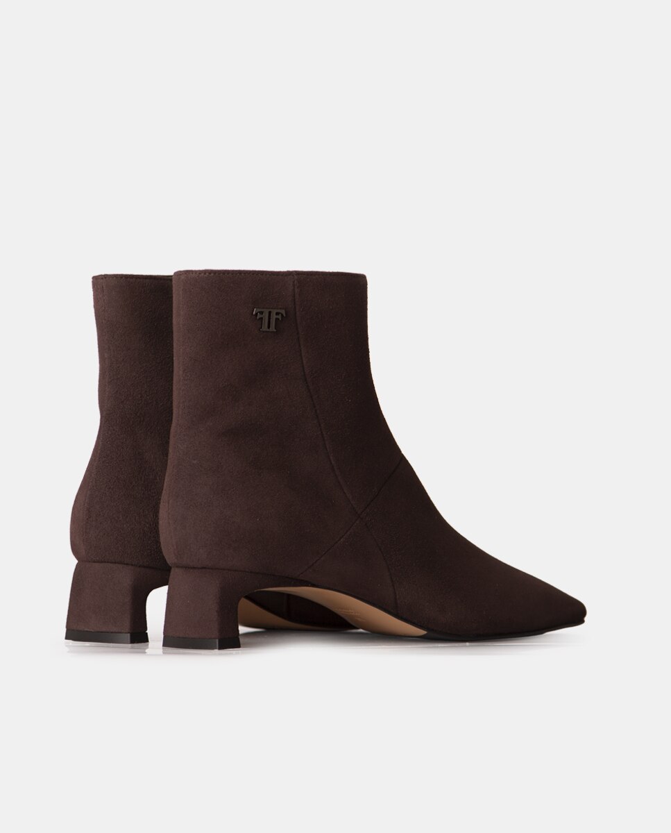 Botines de mujer de napa con cierre de cremallera interior - Farrutx - Marrón Marrón-2