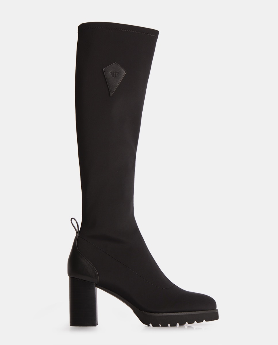 Botas de mujer en tejido tecnológico elástico - Farrutx - Negro Negro-1
