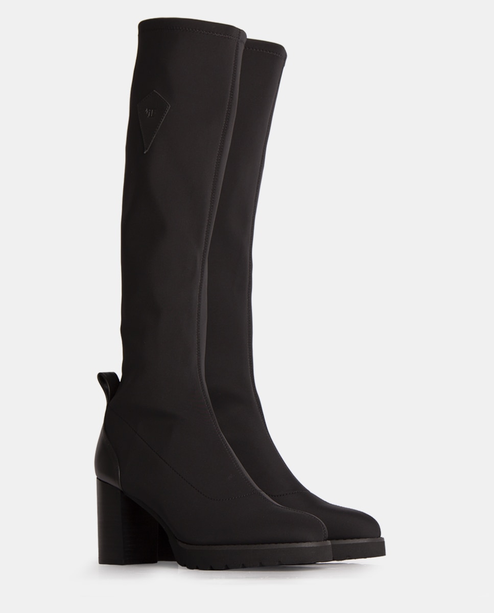 Botas de mujer en tejido tecnológico elástico - Farrutx - Negro Negro-2