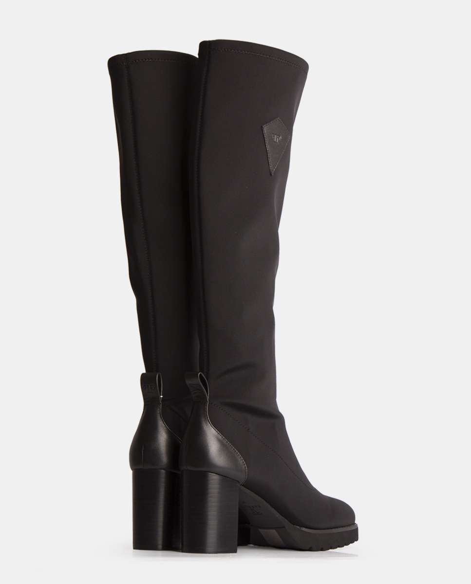 Botas de mujer en tejido tecnológico elástico - Farrutx - Negro Negro-3