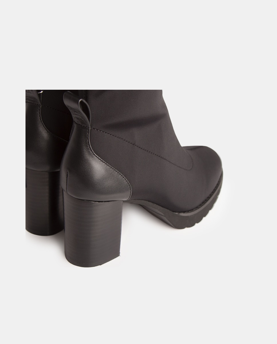 Botas de mujer en tejido tecnológico elástico - Farrutx - Negro Negro-4