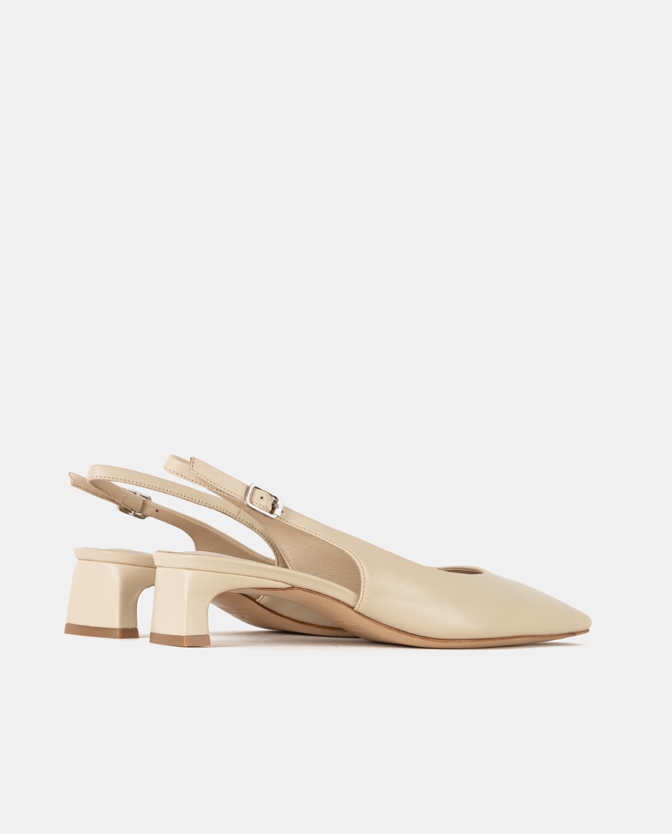 Zapatos de salón de mujer elaborados en napa - Farrutx - Beige Beige-4