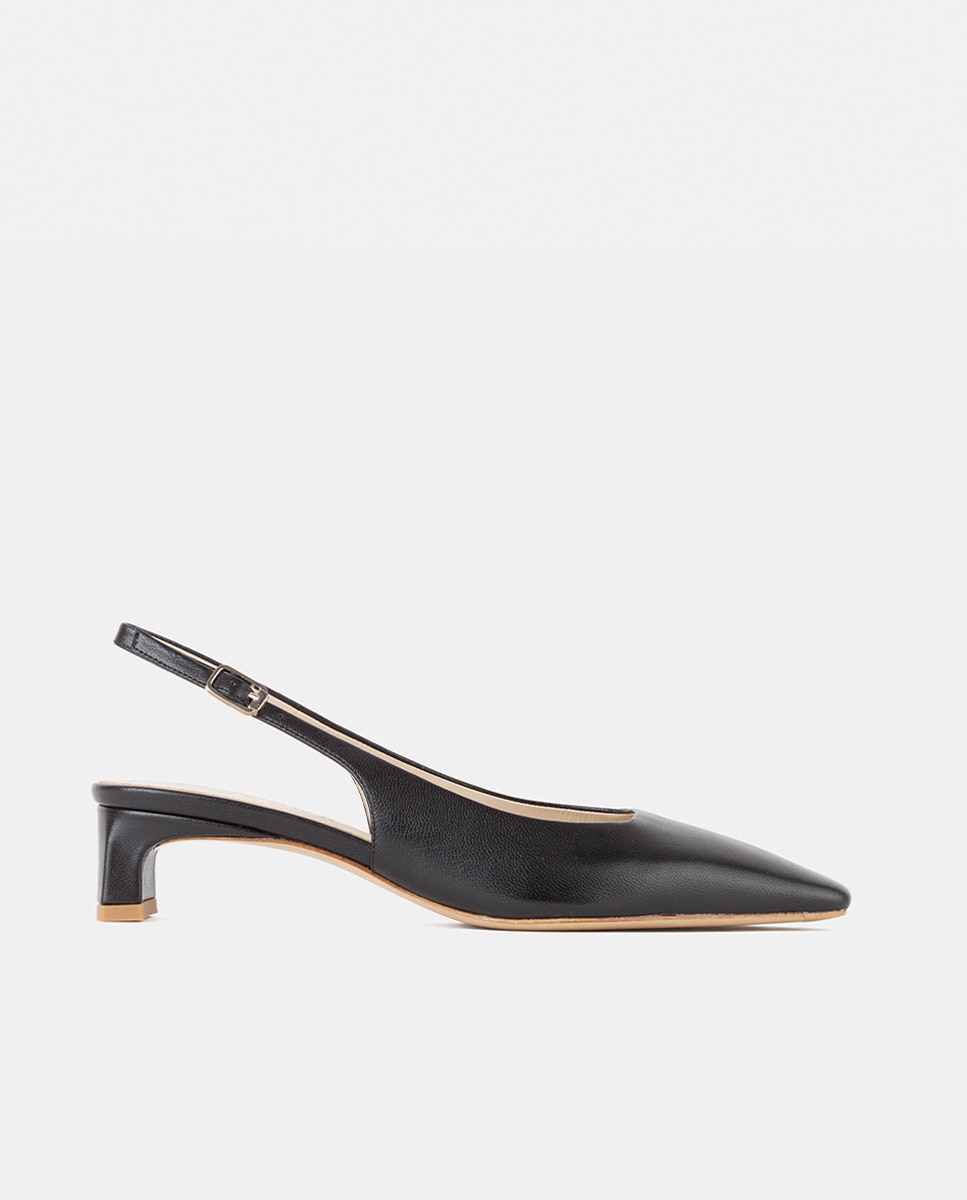 Zapatos de salón de mujer elaborados en napa - Farrutx - Negro Negro-1