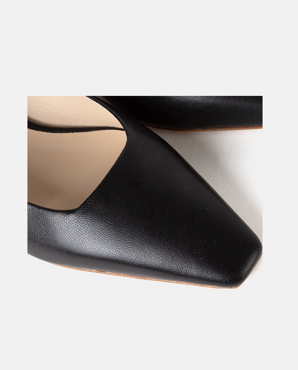 Zapatos de salón de mujer elaborados en napa - Farrutx - Negro Negro-2
