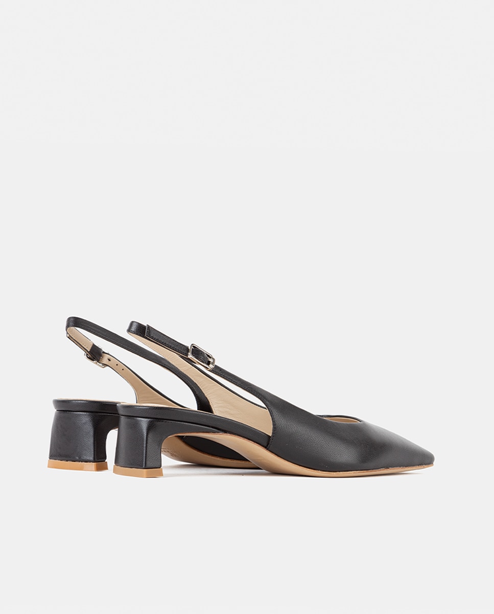 Zapatos de salón de mujer elaborados en napa - Farrutx - Negro Negro-4