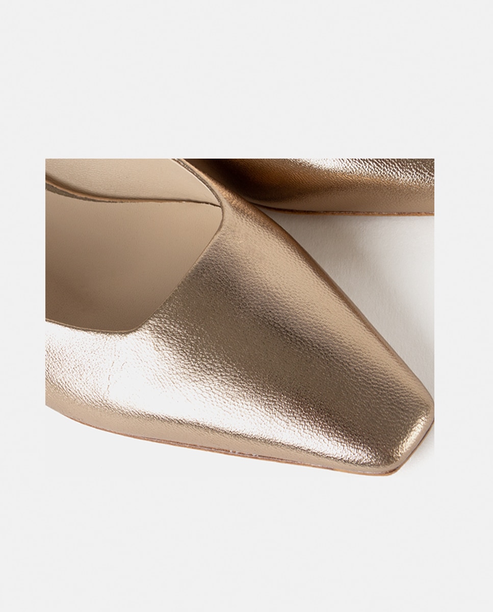 Zapatos de salón de mujer elaborados en napa metalizada - Farrutx - Caldero Caldero-2