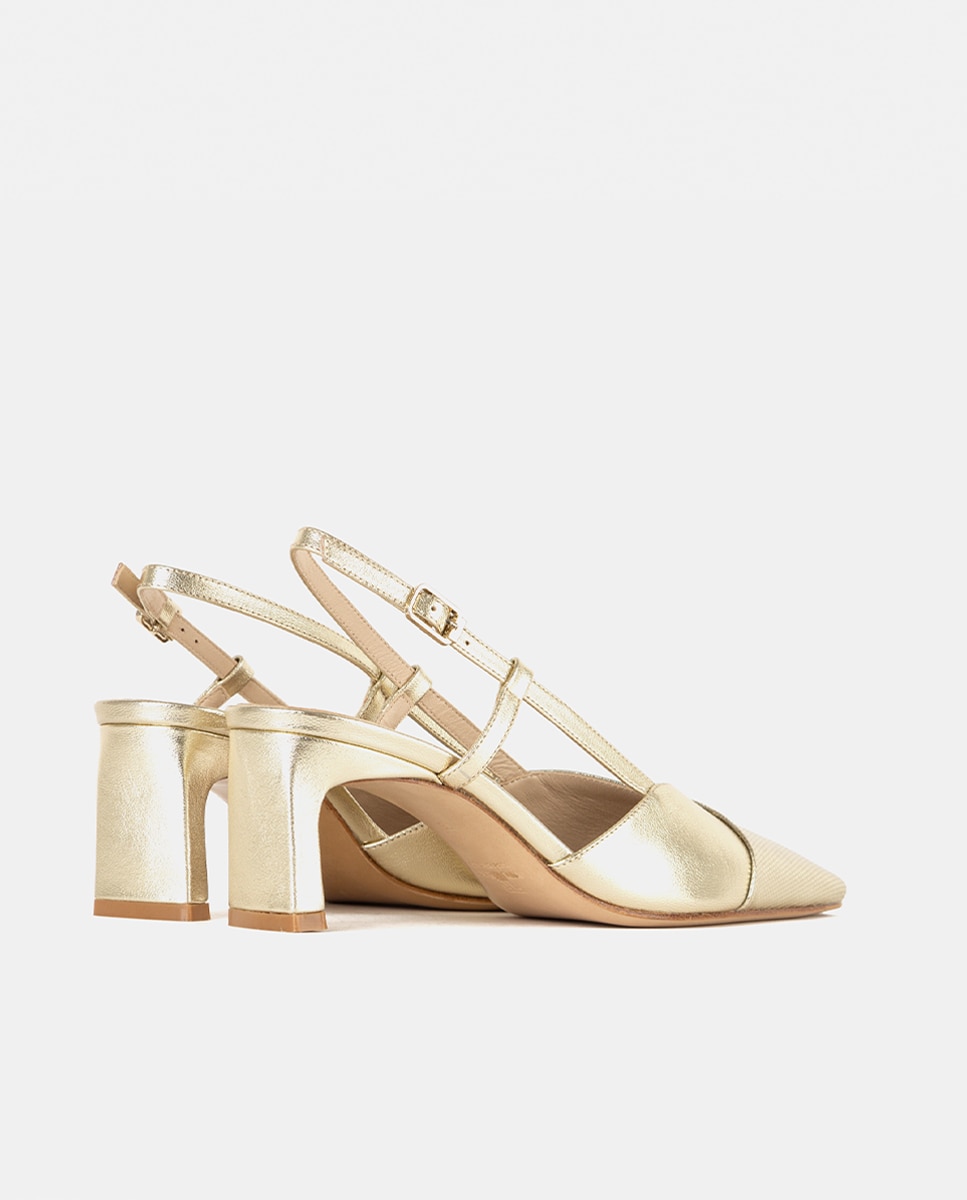 Zapatos de salón de mujer confeccionados en piel grabada - Farrutx - Negro Negro-4