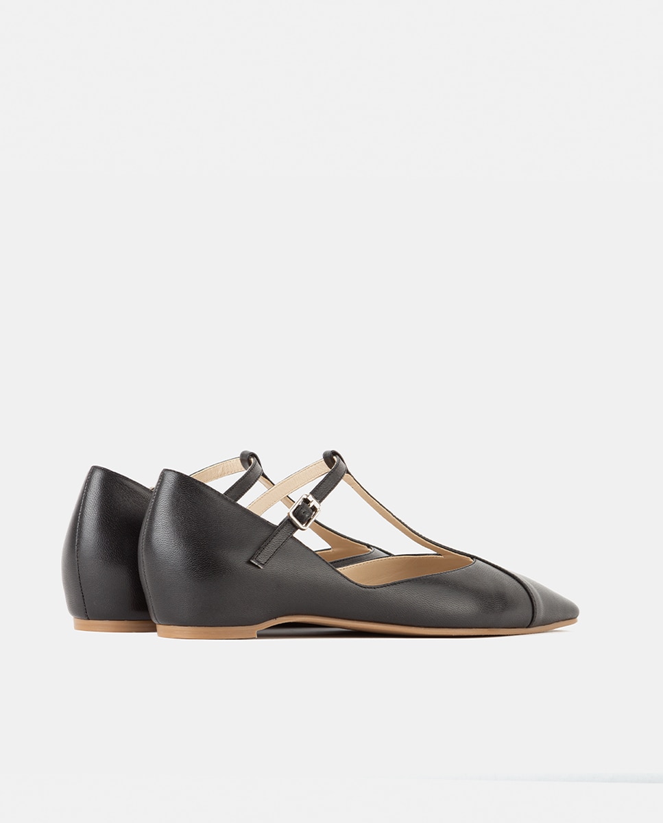 Zapatos de salón de mujer confeccionados en napa - Farrutx - Negro Negro-4