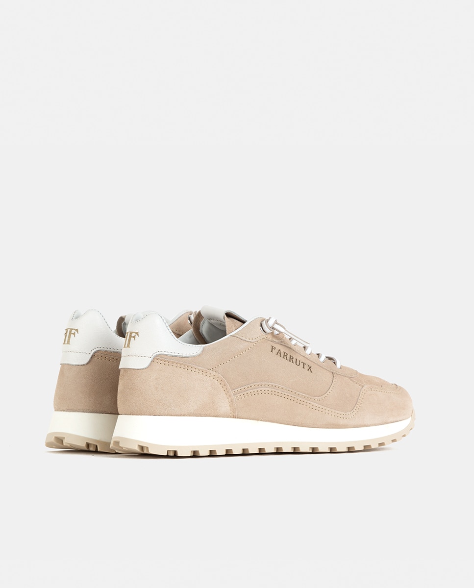 Zapatillas deportivas de mujer confeccionadas en piel con piezas de velour - Farrutx - Arena Arena-4