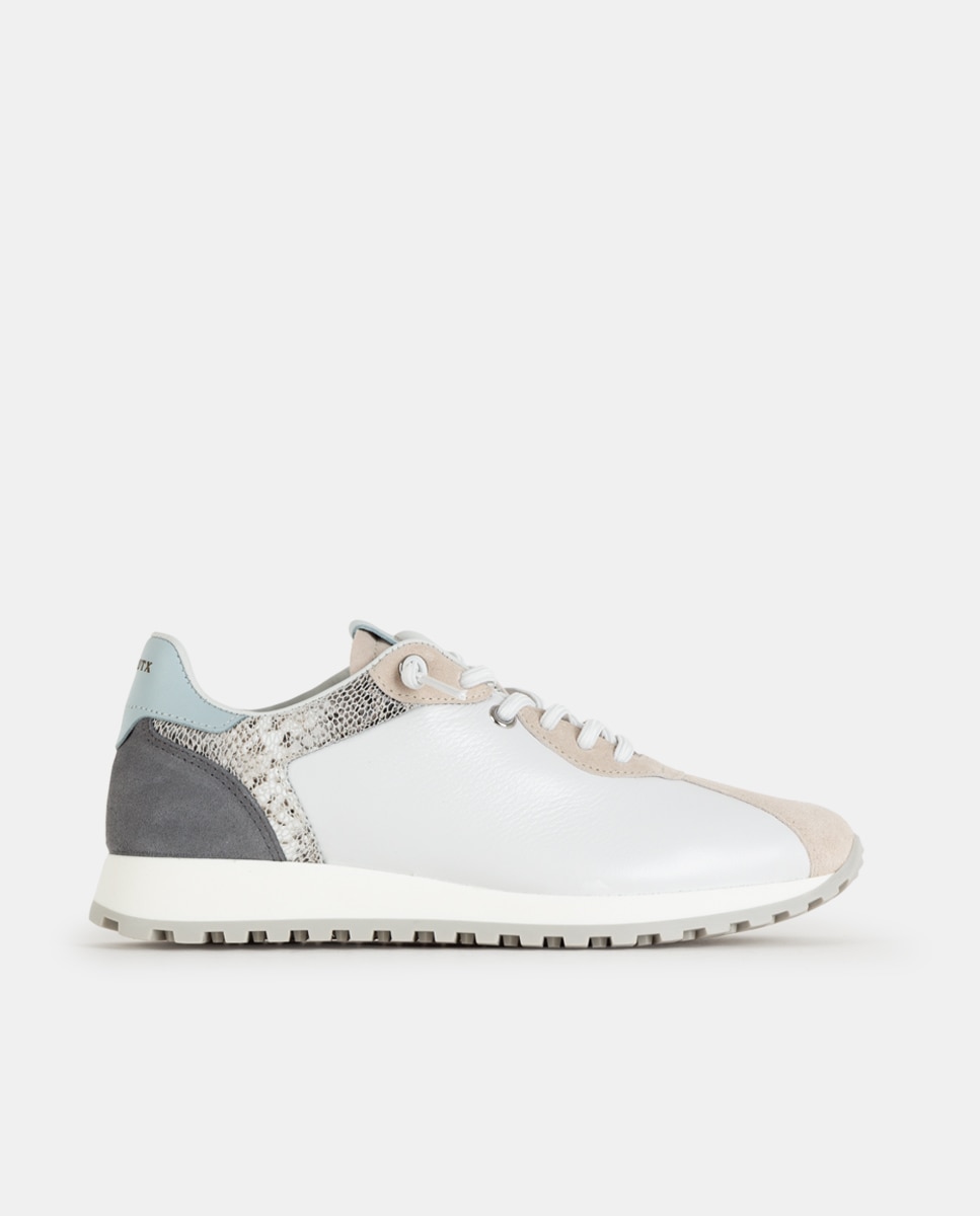 Zapatillas deportivas de mujer confeccionadas en piel con piezas de velour - Farrutx - Multicolor Multicolor-1