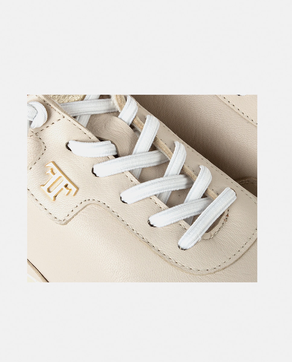 Zapatillas deportivas de mujer confeccionadas en napa - Farrutx - Blanco Blanco-2