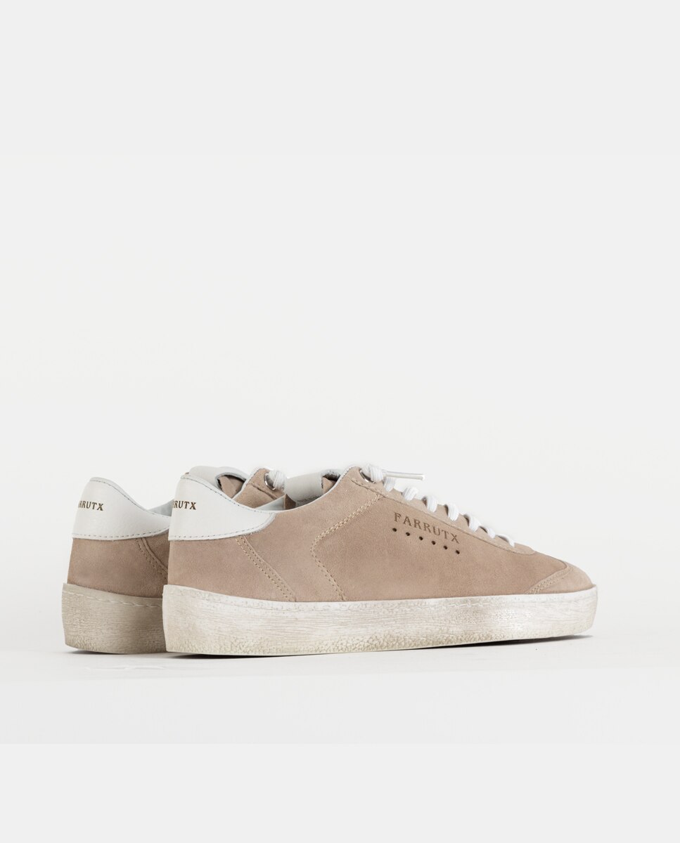 Zapatillas deportivas de mujer confeccionadas en piel con piezas de velour - Farrutx - Arena Arena-4