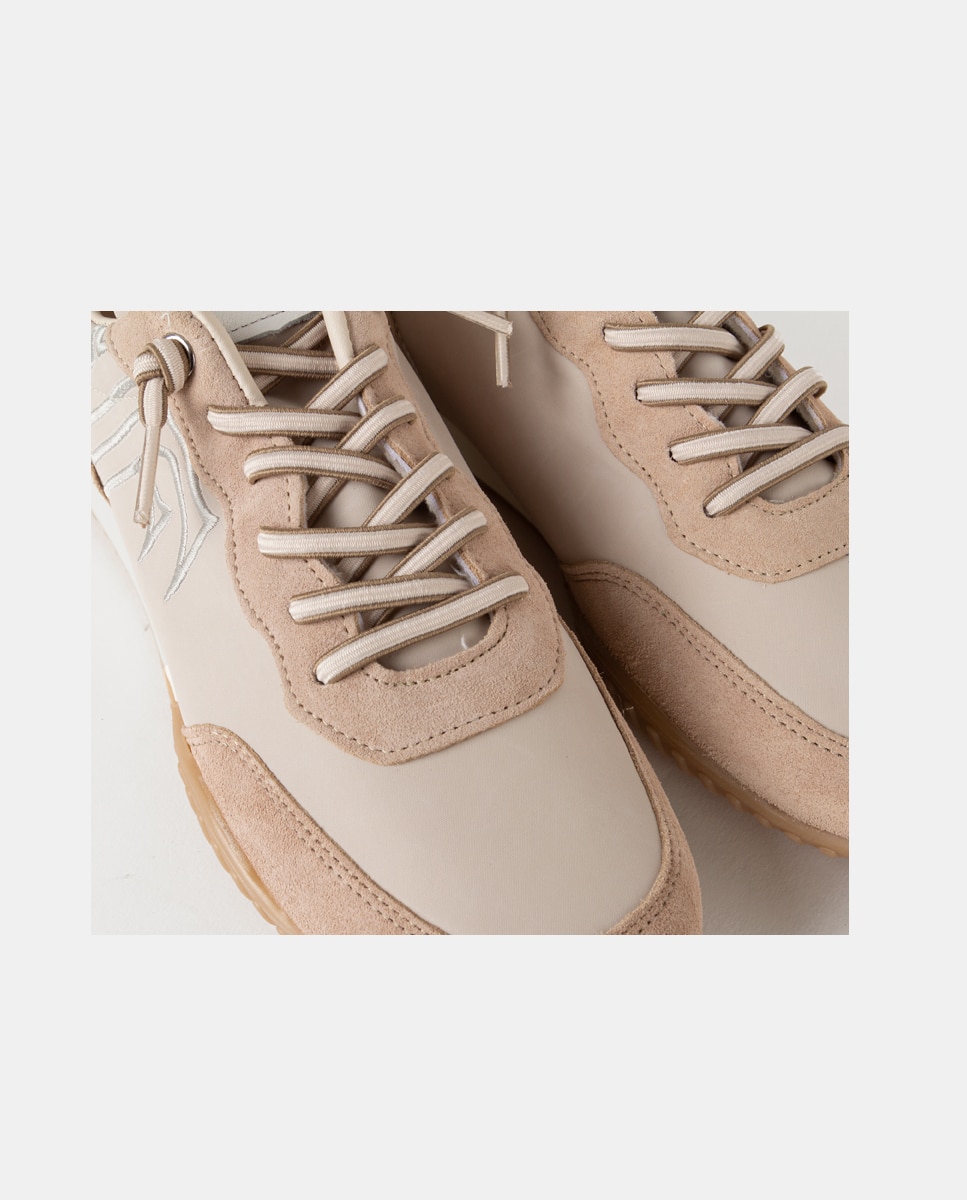 Zapatillas deportivas de mujer confeccionadas en nylon con piezas de velour y napa - Farrutx - Arena Arena-2