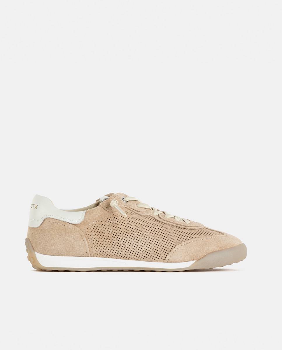 Farrutx - Zapatillas deportivas de mujer confeccionadas en velour con piezas en piel.