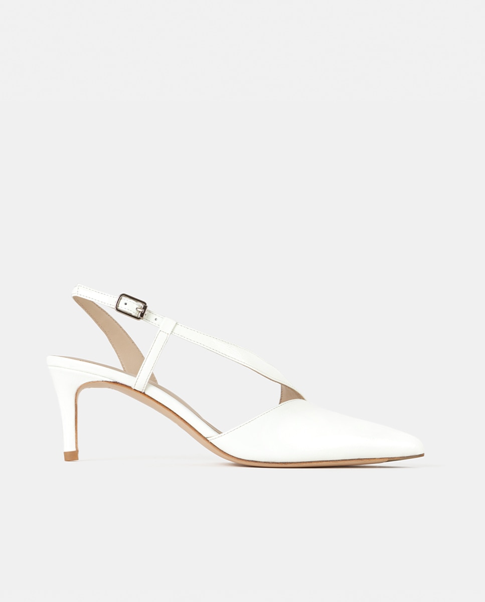 Zapatos de salón de mujer confeccionados en piel - Farrutx - Blanco Blanco-1