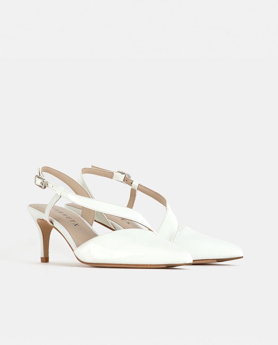 Zapatos de salón de mujer confeccionados en piel - Farrutx - Blanco Blanco-3