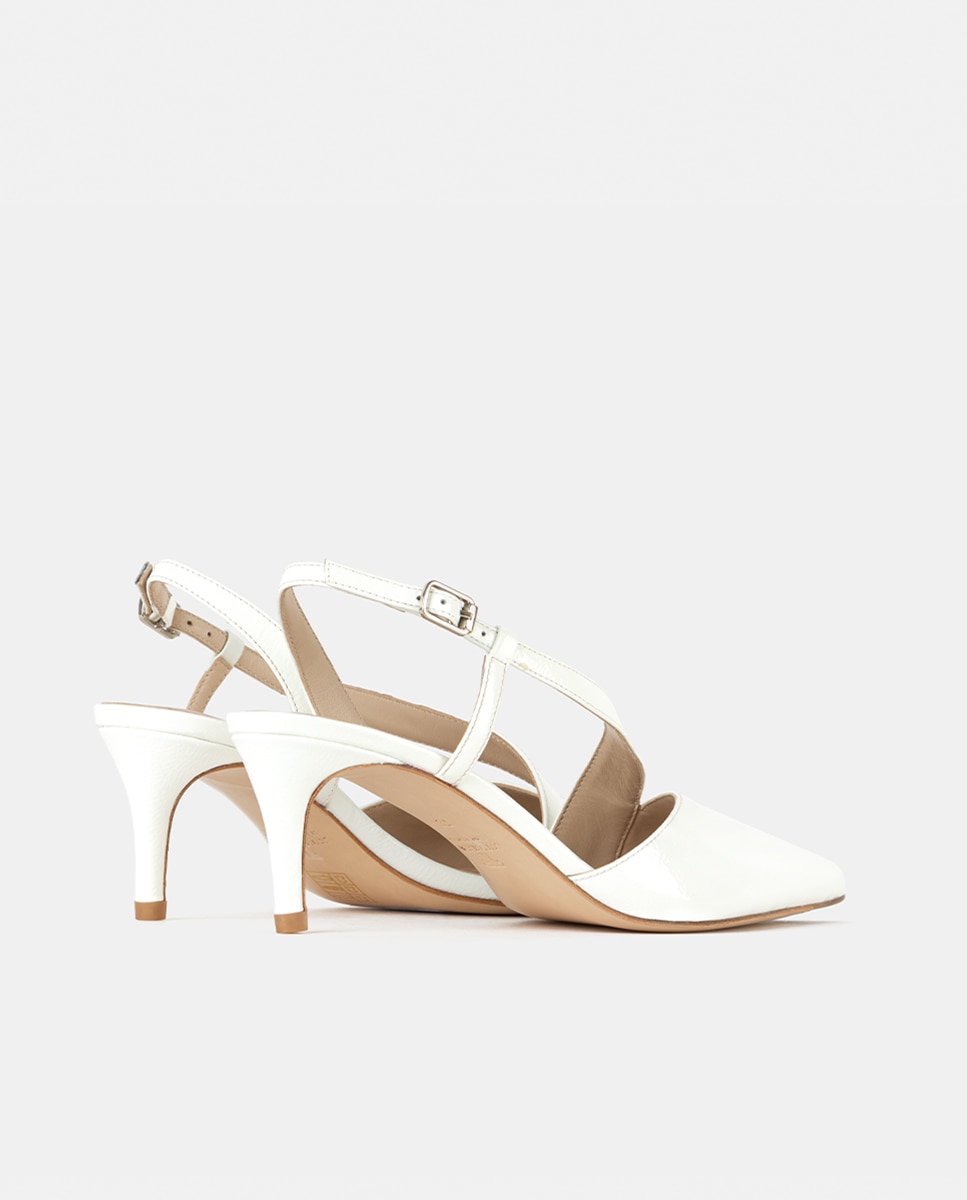Zapatos de salón de mujer confeccionados en piel - Farrutx - Blanco Blanco-4