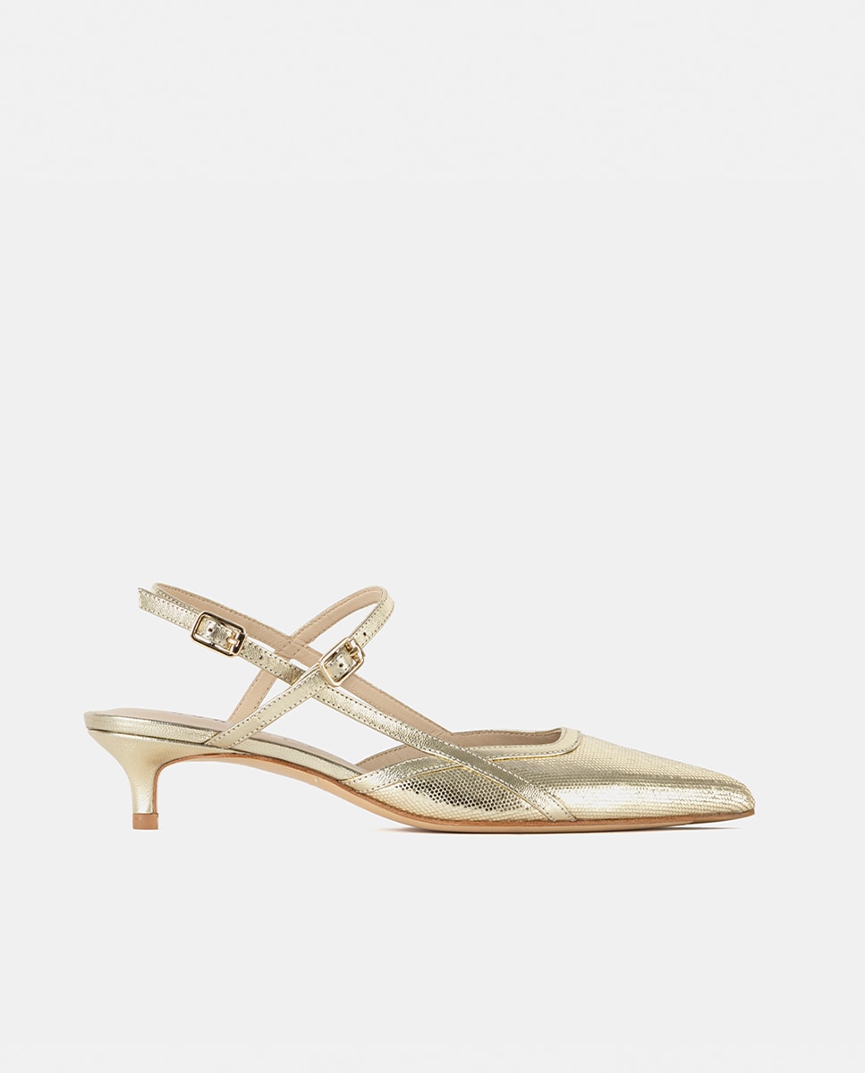 Imagen 0 de Zapatos de salón de mujer confeccionados en piel Platino
