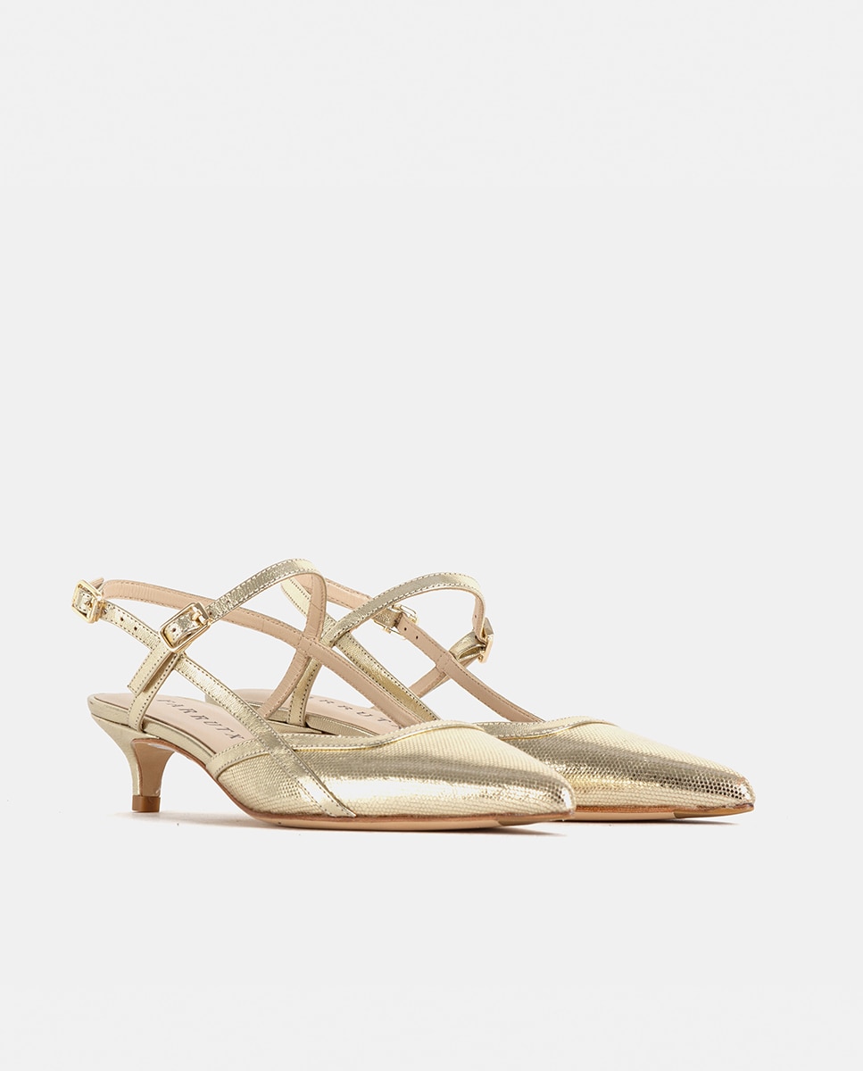 Zapatos de salón de mujer confeccionados en piel - Farrutx - Platino Platino-3