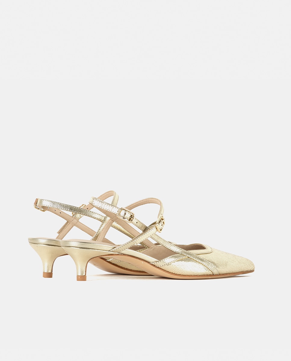 Zapatos de salón de mujer confeccionados en piel - Farrutx - Platino Platino-4