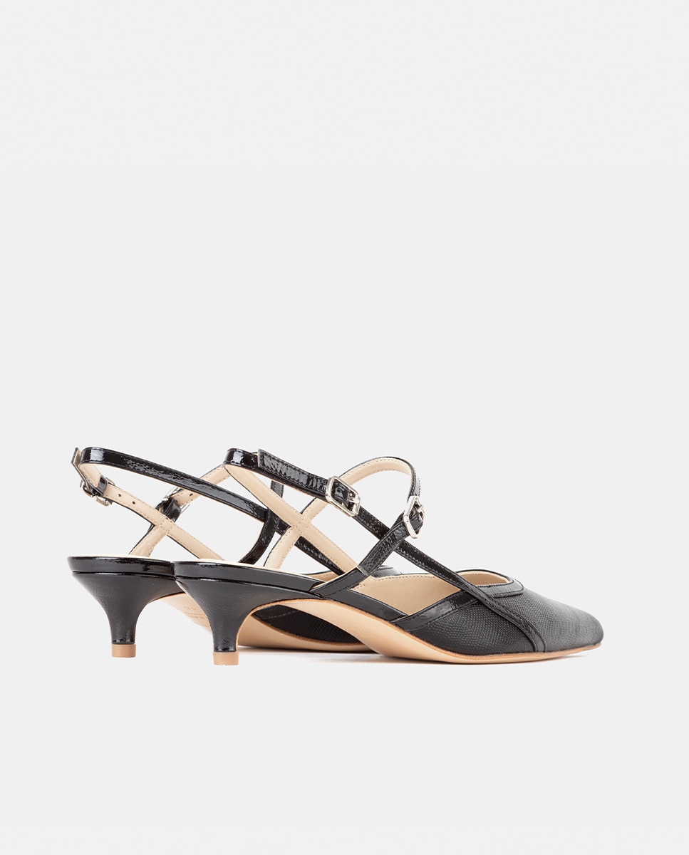 Zapatos de salón de mujer confeccionados en piel - Farrutx - Negro Negro-4