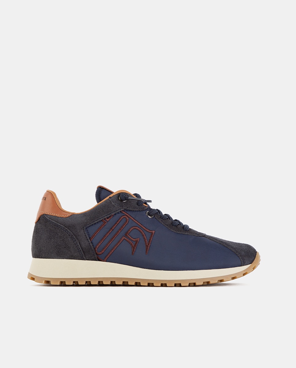 Zapatillas deportivas de mujer elaboradas sobre una base de nylon con piezas en velour y napa - Farrutx - Marino Marino-1