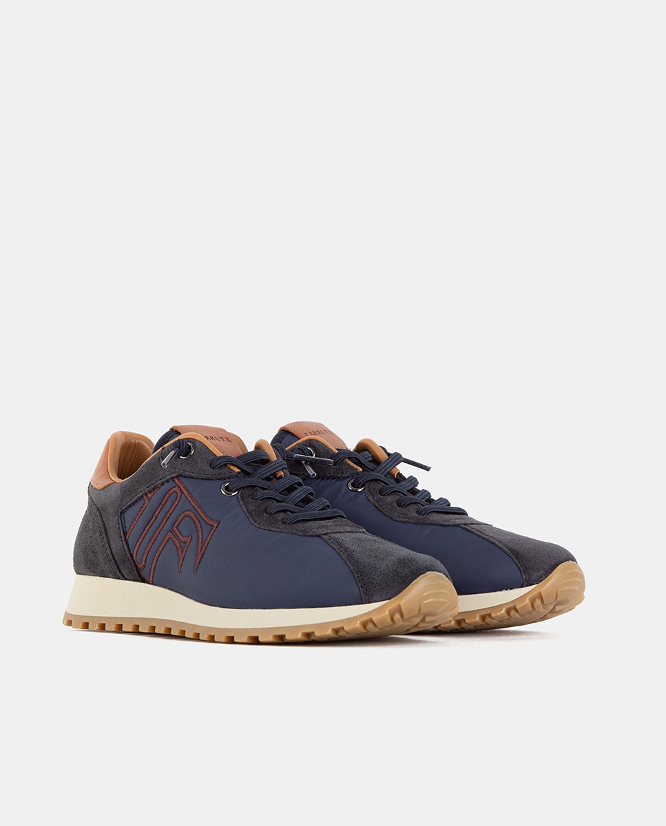 Zapatillas deportivas de mujer elaboradas sobre una base de nylon con piezas en velour y napa - Farrutx - Marino Marino-3