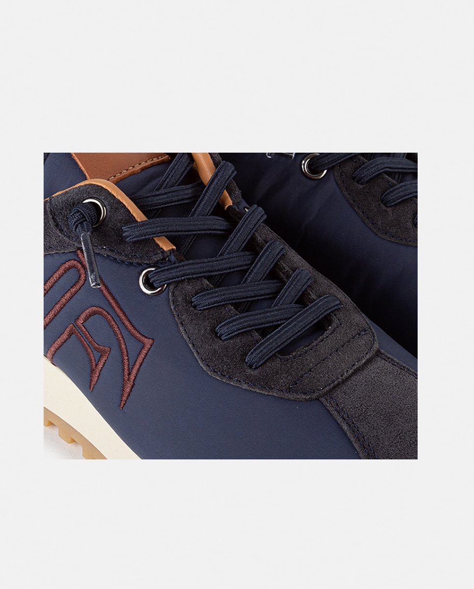Zapatillas deportivas de mujer elaboradas sobre una base de nylon con piezas en velour y napa - Farrutx - Marino Marino-2