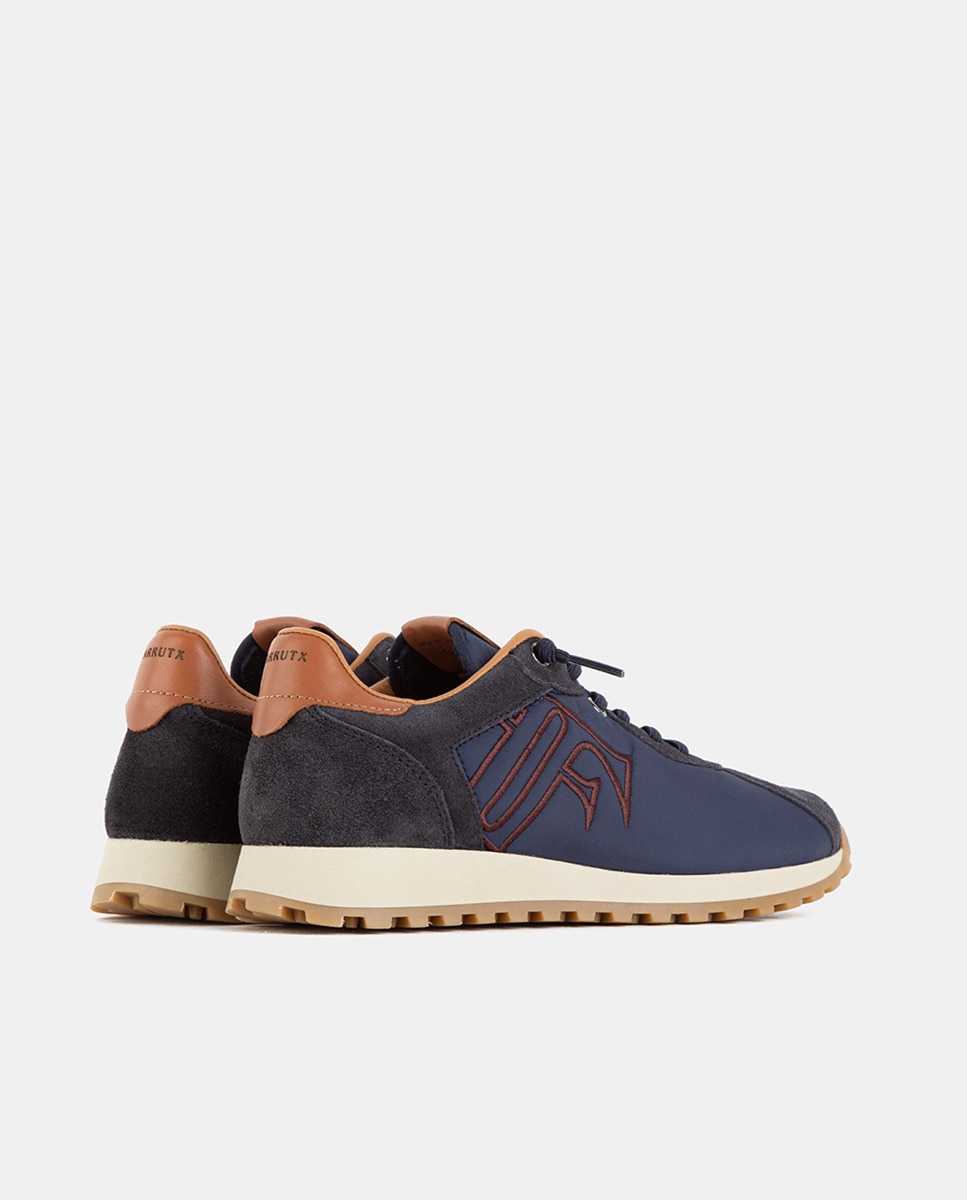 Zapatillas deportivas de mujer elaboradas sobre una base de nylon con piezas en velour y napa - Farrutx - Marino Marino-4