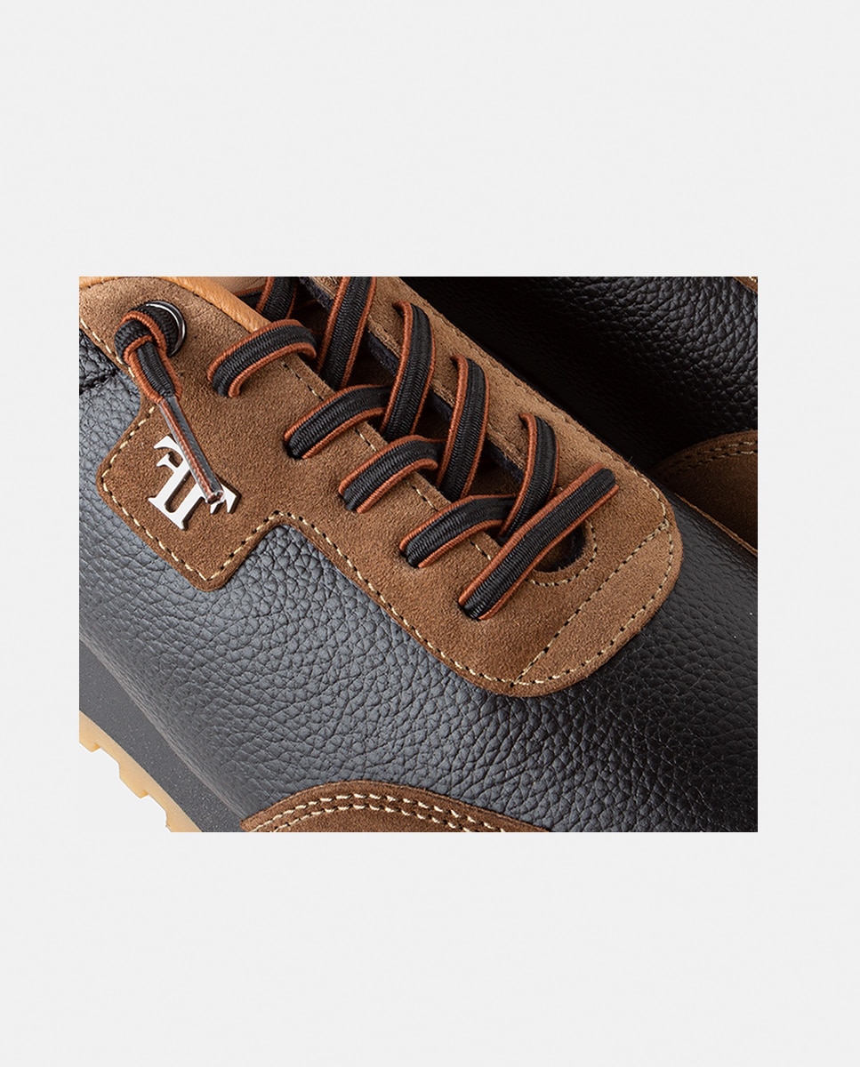 Zapatillas deportivas de mujer confeccionadas en piel bombeada y piezas en velour y napa - Farrutx - Multicolor Multicolor-2