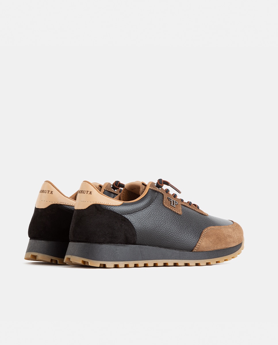 Zapatillas deportivas de mujer confeccionadas en piel bombeada y piezas en velour y napa - Farrutx - Multicolor Multicolor-4