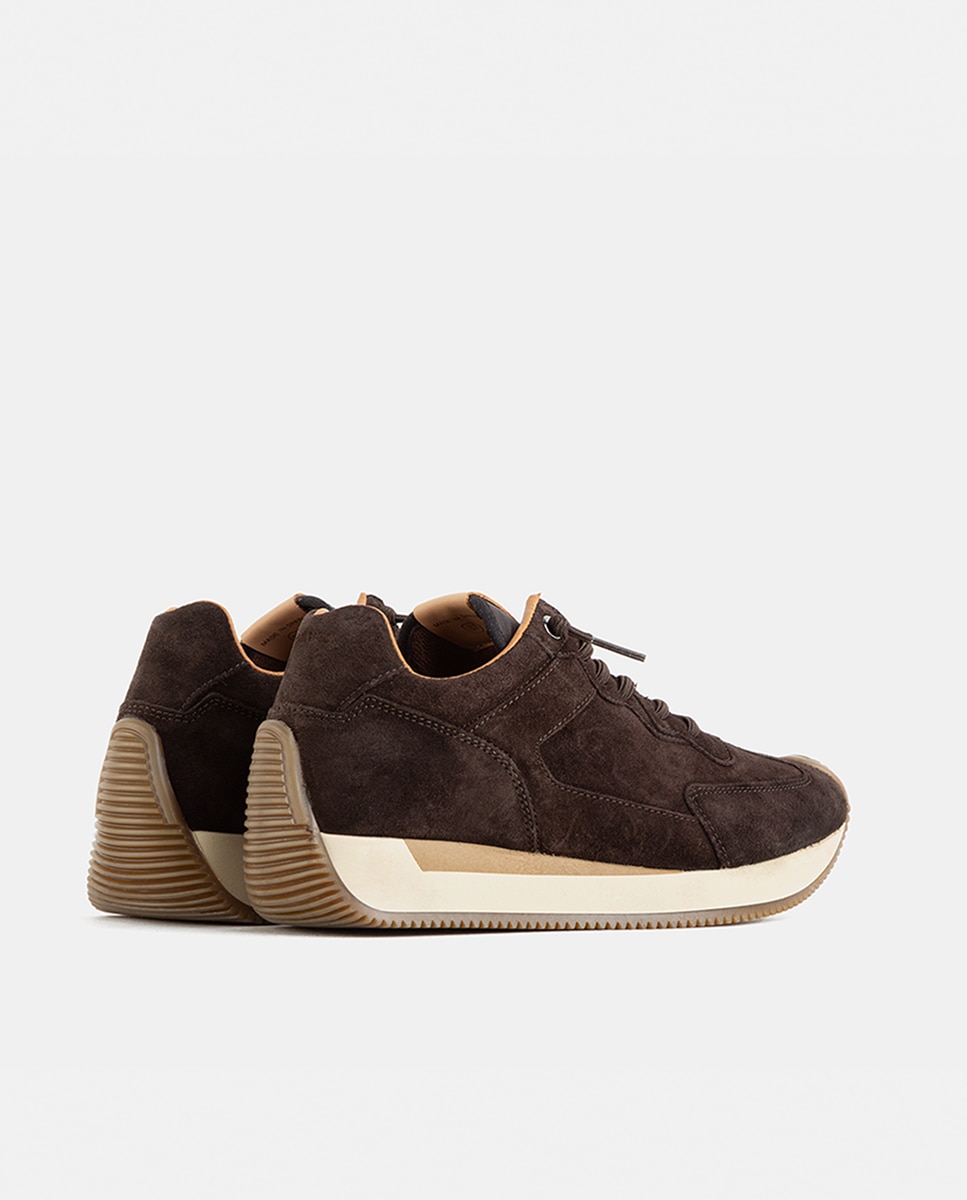 Zapatillas deportivas de mujer confeccionadas en velour y piezas de piel lisa - Farrutx - Tierra Tierra-4