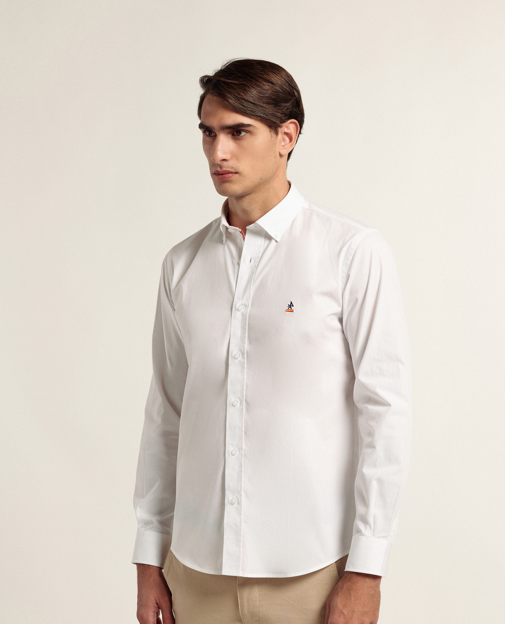 Camisa popelin de hombre corte clasico lisa color blanco Valecuatro El Corte Ingles