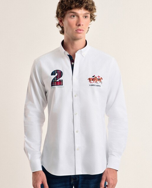 Imagen 0 de Camisa algodón de hombre coste classic multiestampado color blanco