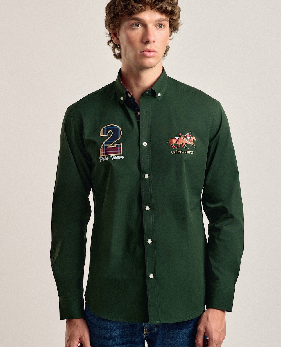 Camisa Sport Camisas Valecuatro Hombre Camisa Algodón De Hombre