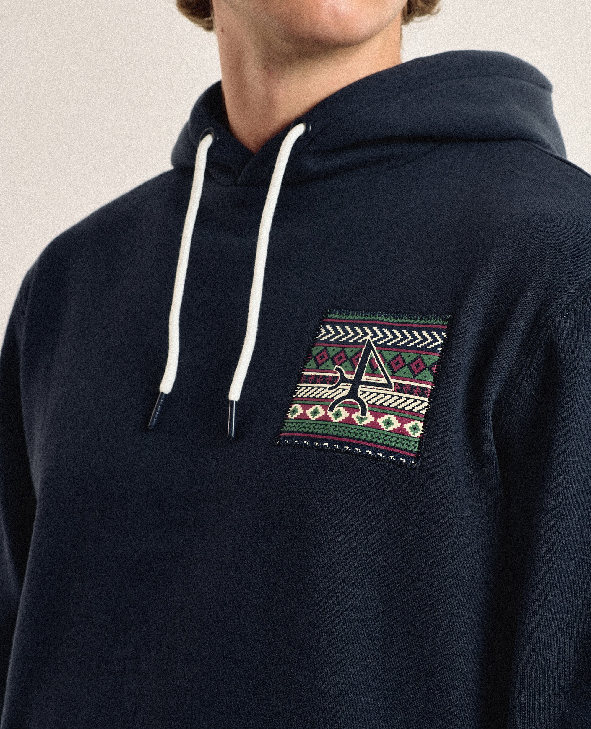 Sudadera de hombre color con capucha - Valecuatro - Azul marino Azul marino-5