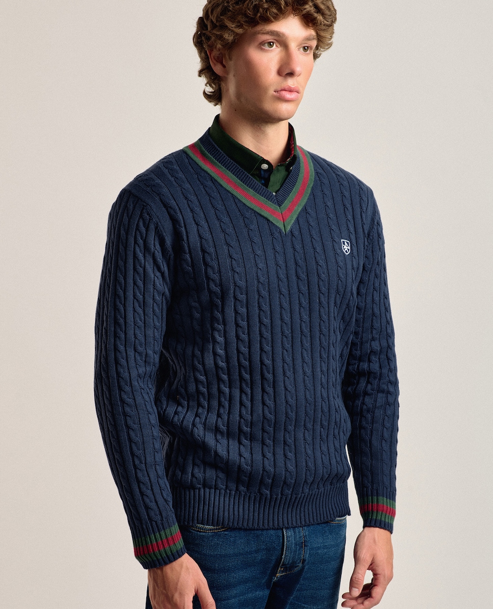 Sweater Combinar Jersey Azul Hombre Pantalon Azul Marino Hombre