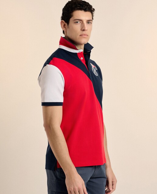 Imagen 0 de Polo de piqué de hombre multicolor manga corta