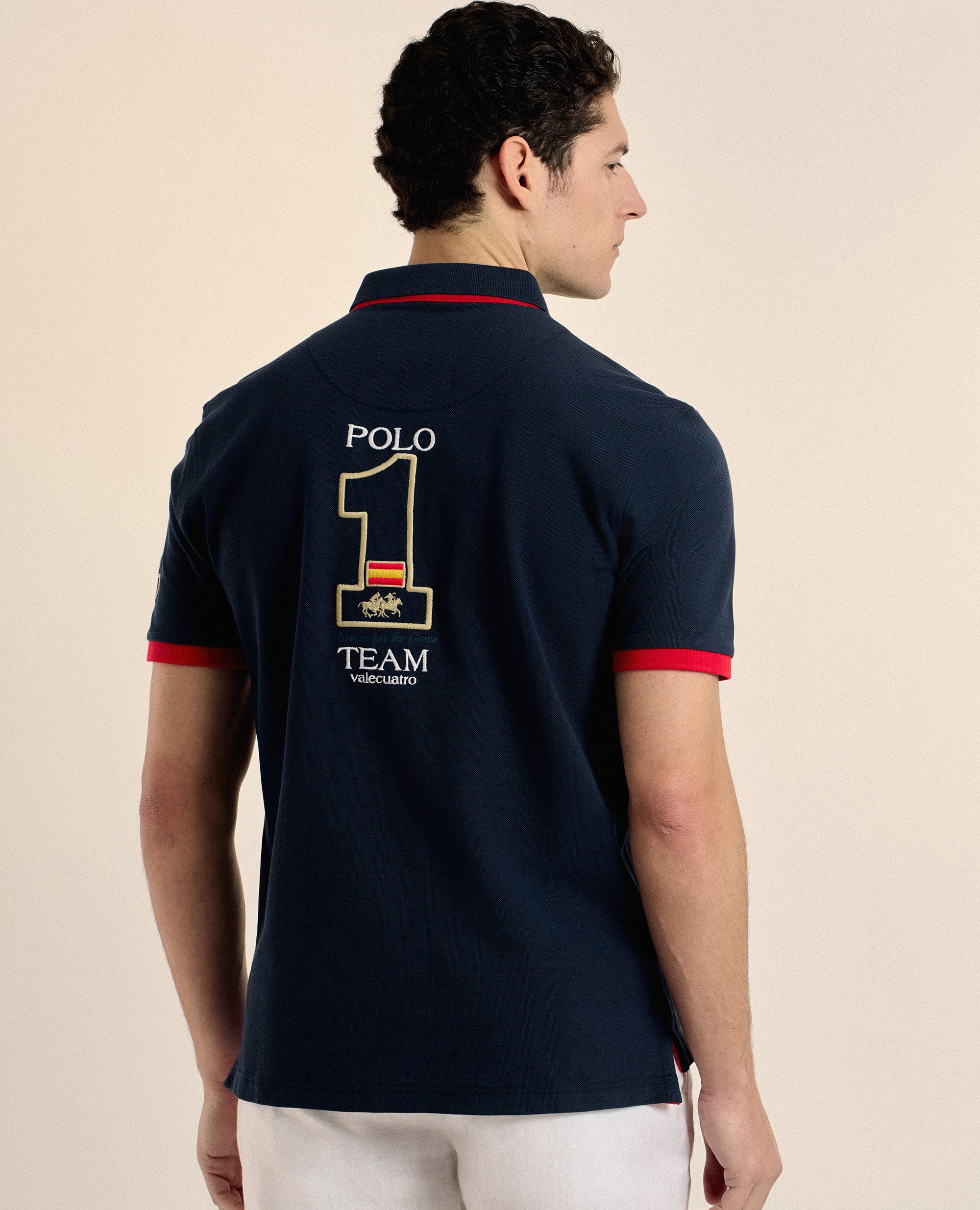 Polo de piqué de hombre corte classic manga corta - Valecuatro - Azul oscuro Azul oscuro-2