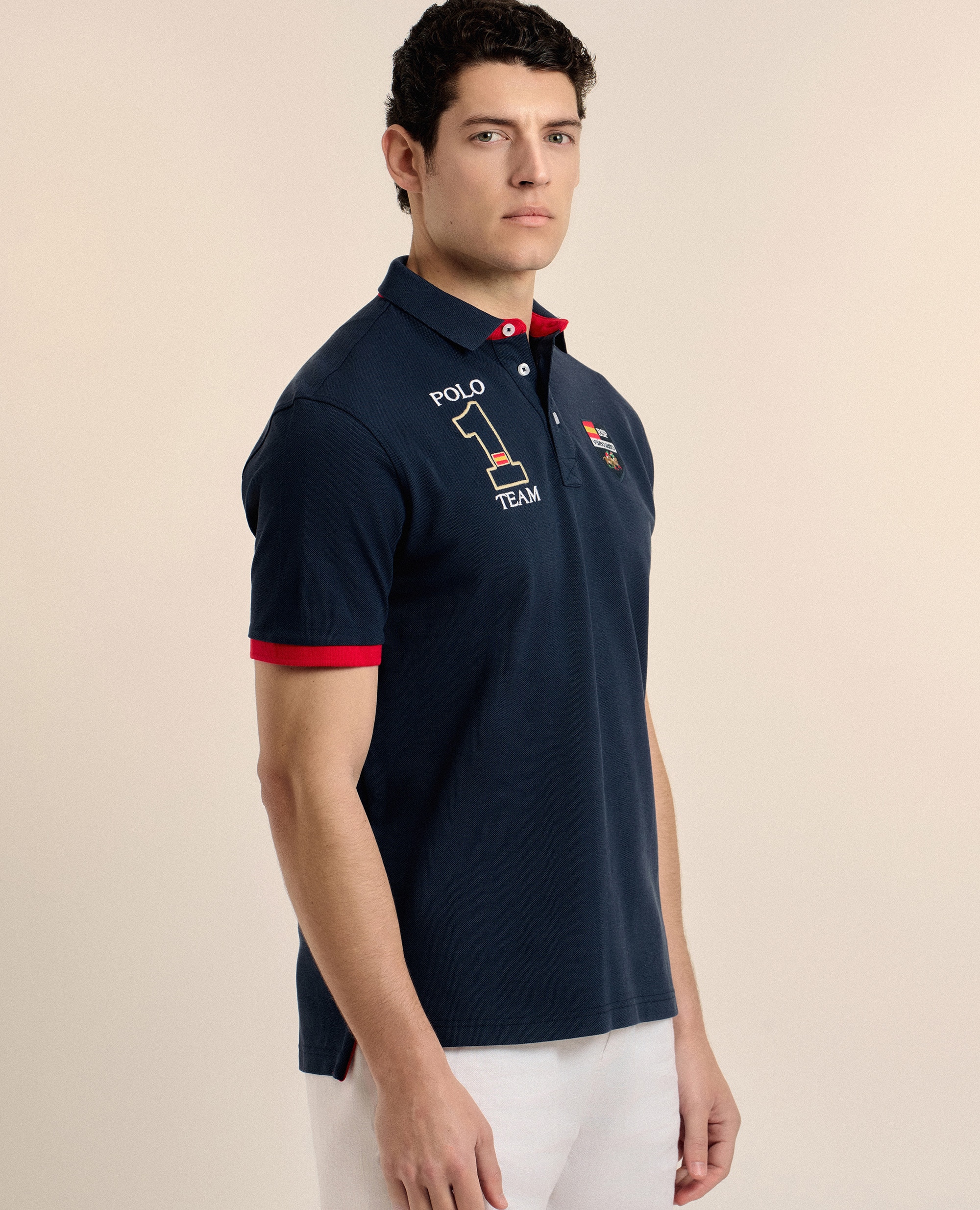 Polo de piqué de hombre corte classic manga corta - Valecuatro - Azul oscuro Azul oscuro-5