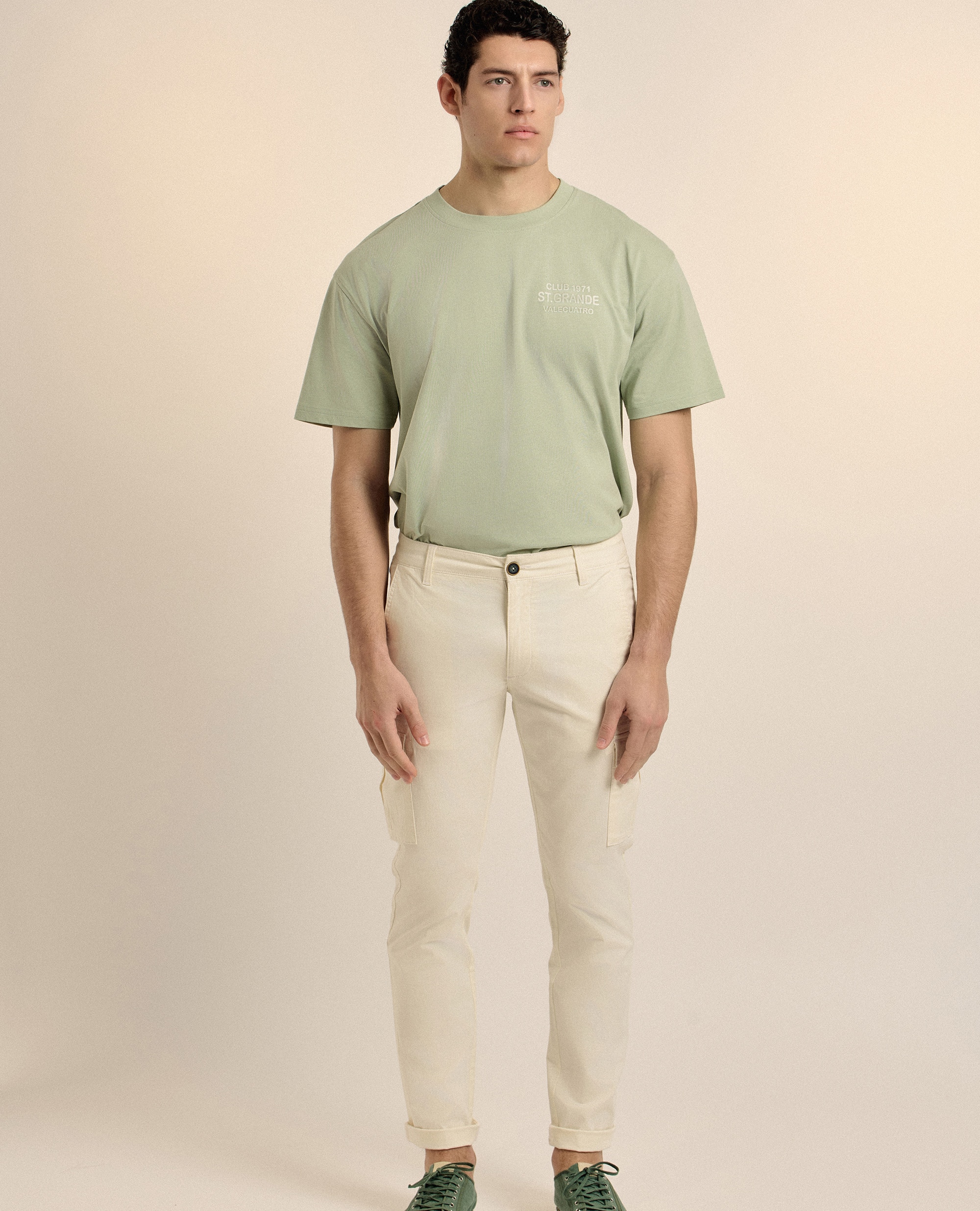 Imagen 0 de Chino cargo de hombre corte regular fit Beige
