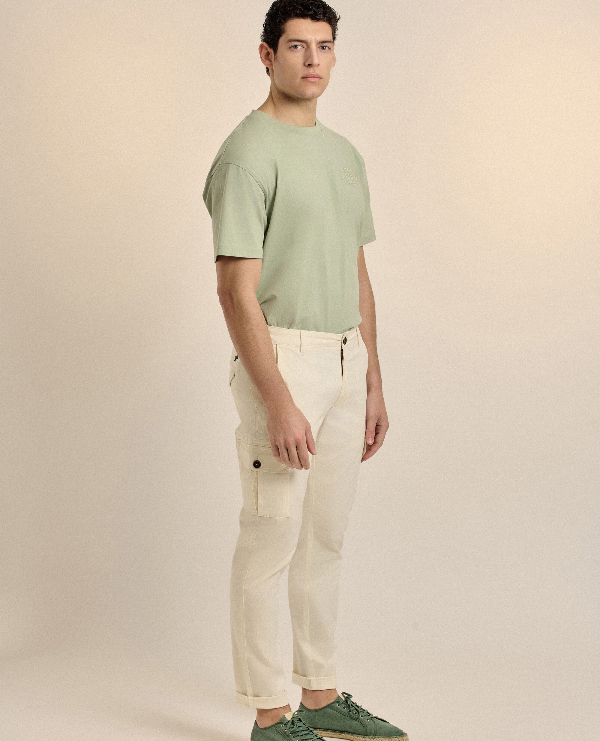 Chino cargo de hombre corte regular fit - Valecuatro - Beige Beige-6
