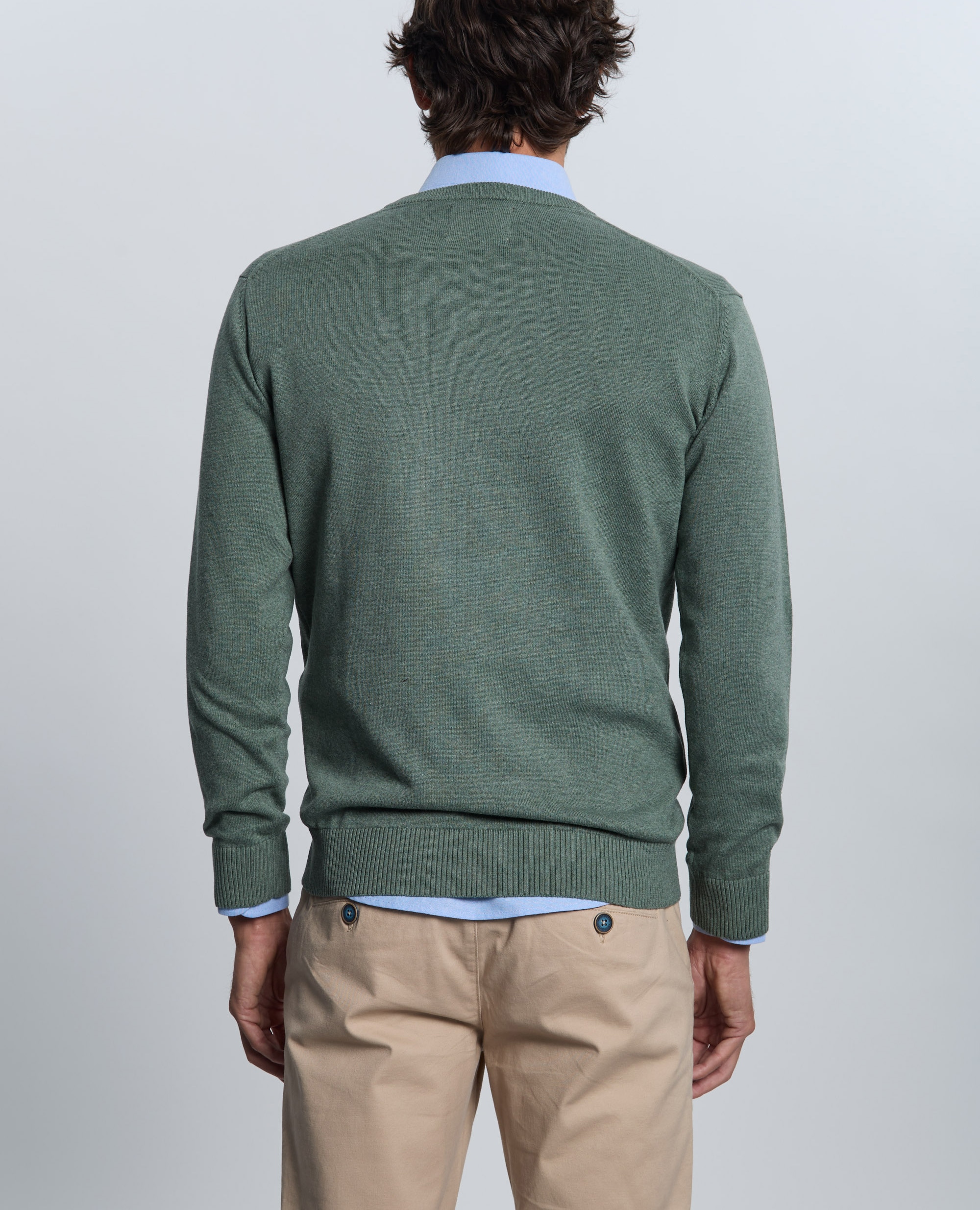 Jersey de hombre con cuello de pico - Valecuatro - Verde oscuro Verde oscuro-2