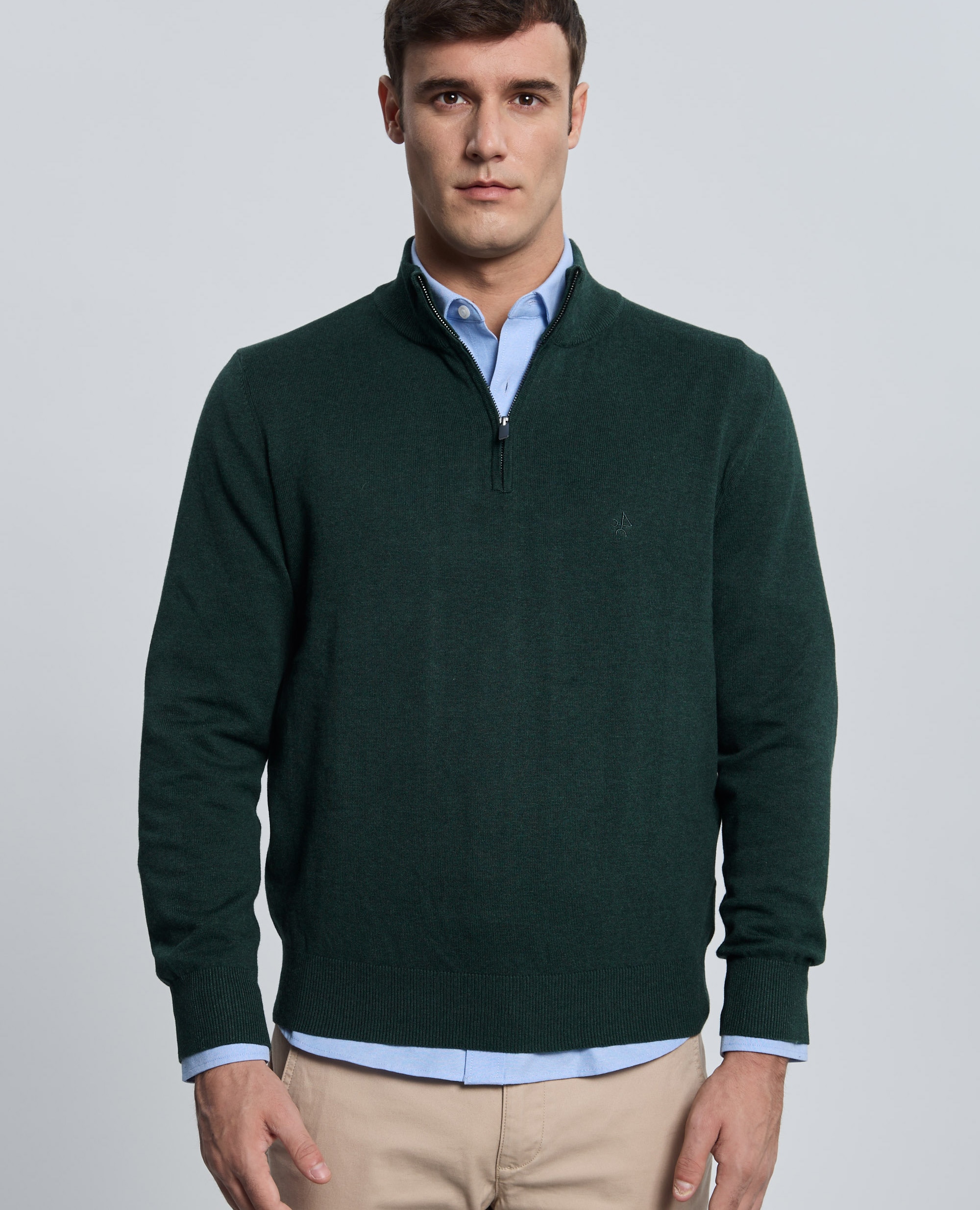 Valecuatro - Jersey de hombre con cuello alto de cremallera.