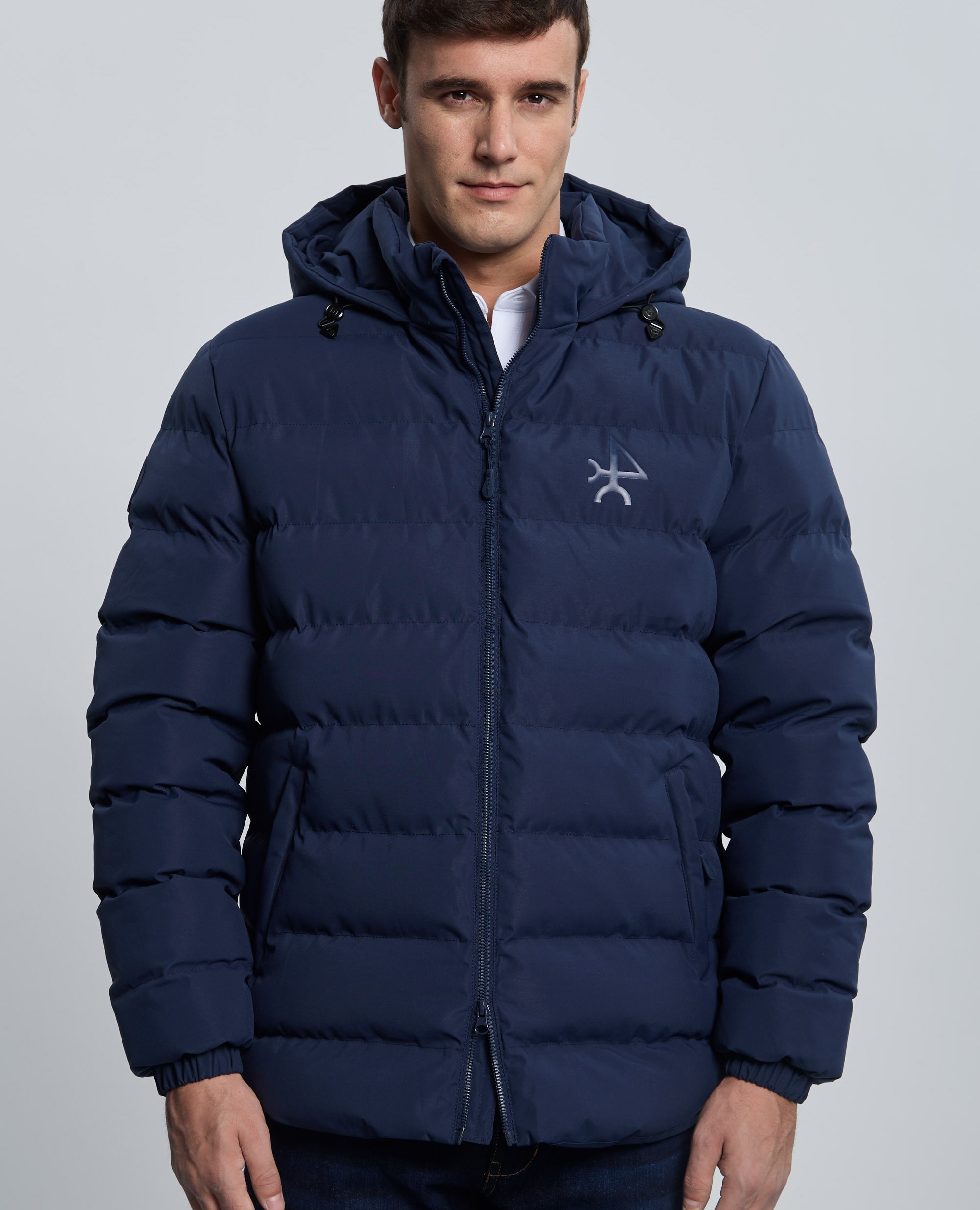 Plumífero de hombre acolchado con capucha - Valecuatro - Azul marino Azul marino-1