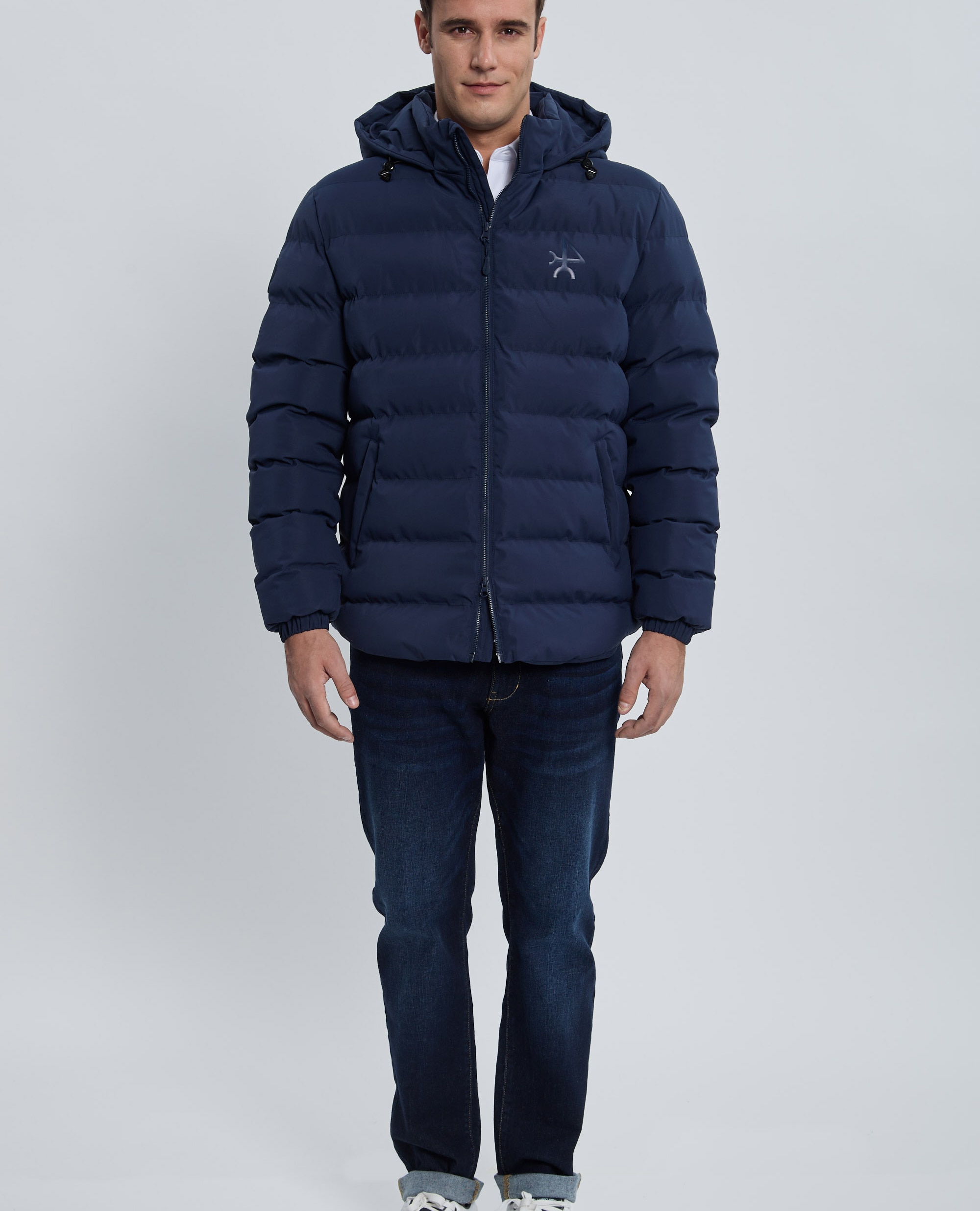 Plumífero de hombre acolchado con capucha - Valecuatro - Azul marino Azul marino-3